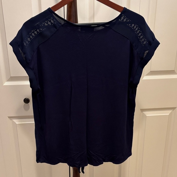 Elegant Navy Women's Blouse - Picture 6 of 6